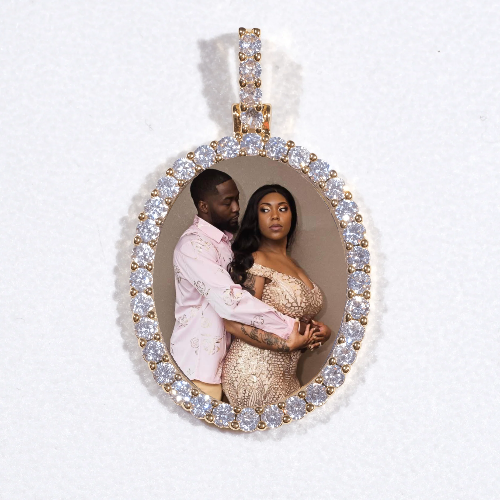 3D Oval Custom Picture Pendant