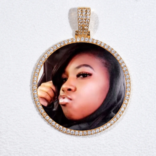 MEDIUM 3D CIRCLE CUSTOM PICTURE PENDANT