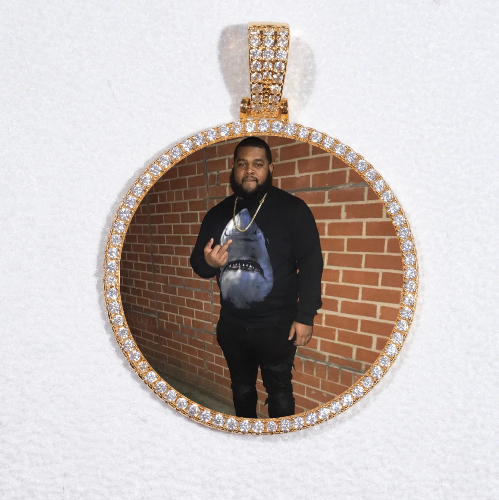 MEDIUM 3D CIRCLE CUSTOM PICTURE PENDANT