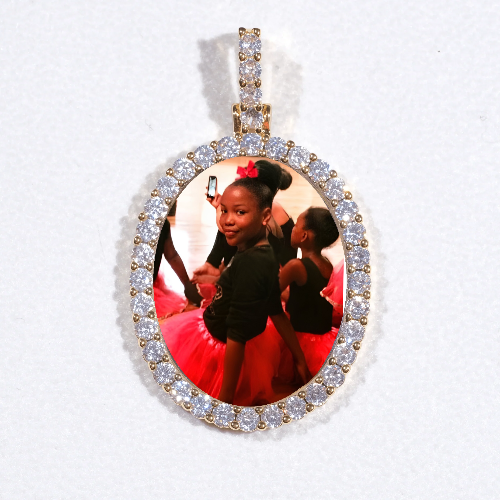 3D Oval Custom Picture Pendant