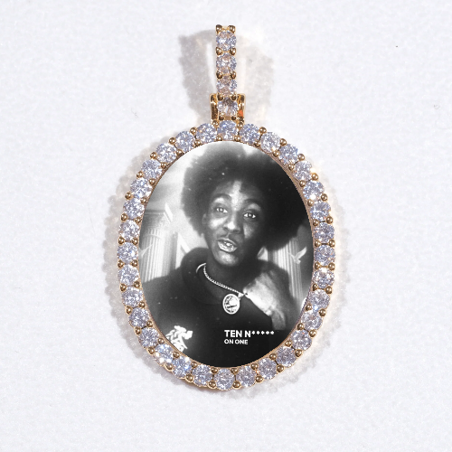 3D Oval Custom Picture Pendant