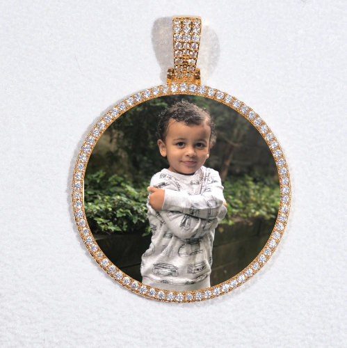 MEDIUM 3D CIRCLE CUSTOM PICTURE PENDANT