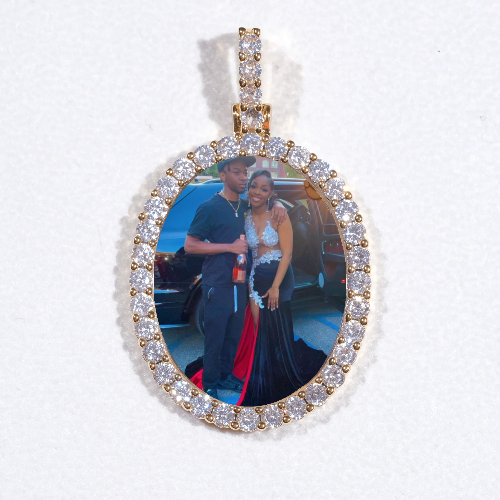 3D Oval Custom Picture Pendant