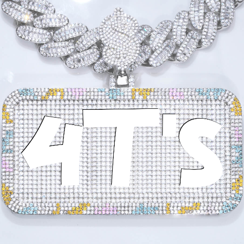 CUSTOM LETTER NECKLACE 3D COLORFUL SQUARE