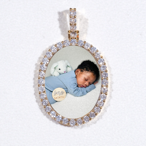 3D Oval Custom Picture Pendant