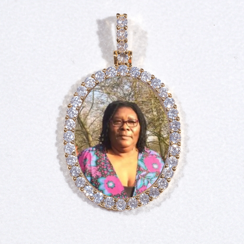 3D Oval Custom Picture Pendant