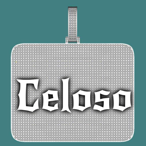 CUSTOM LETTER NECKLACE 3D BIG SQUARE