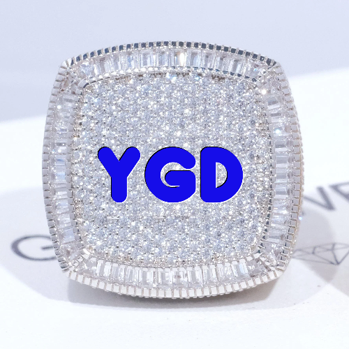 CUSTOM LETTER 3D ICED RING