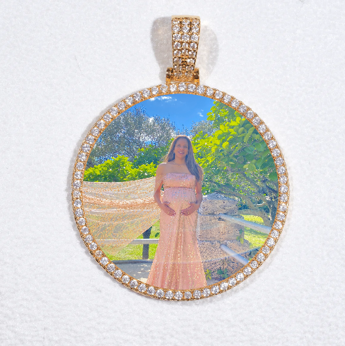MEDIUM 3D CIRCLE CUSTOM PICTURE PENDANT