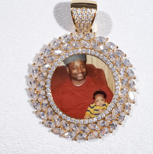 Large 3D Wheat Ear Custom Picture Pendant