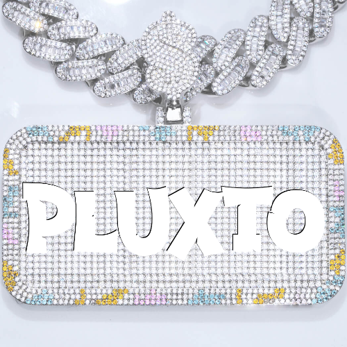 CUSTOM LETTER NECKLACE 3D COLORFUL SQUARE