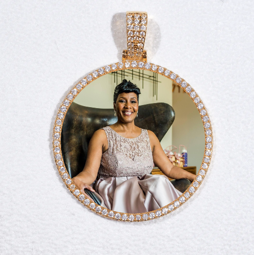 MEDIUM 3D CIRCLE CUSTOM PICTURE PENDANT