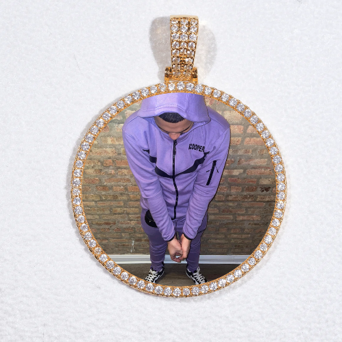 MEDIUM 3D CIRCLE CUSTOM PICTURE PENDANT