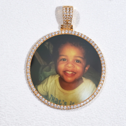 MEDIUM 3D CIRCLE CUSTOM PICTURE PENDANT