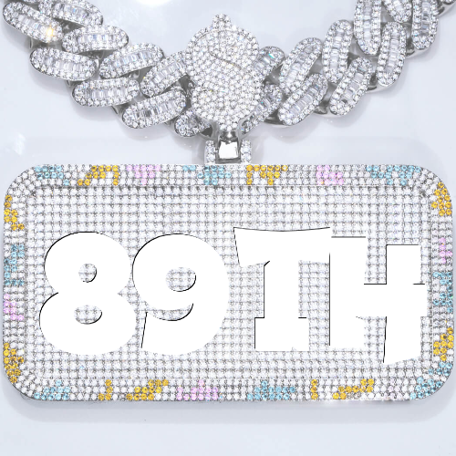 CUSTOM LETTER NECKLACE 3D COLORFUL SQUARE