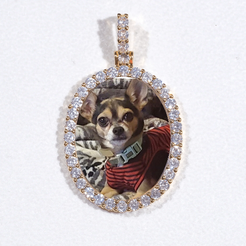 3D Oval Custom Picture Pendant