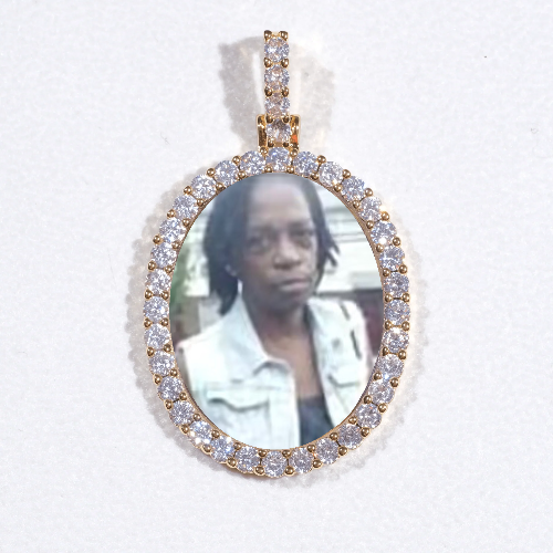 3D Oval Custom Picture Pendant