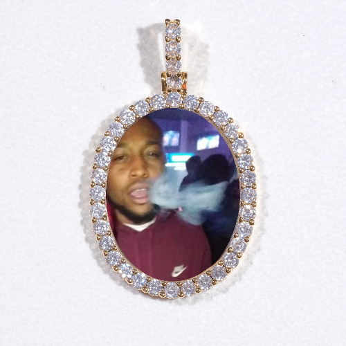 3D Oval Custom Picture Pendant