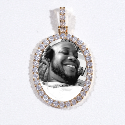 3D Oval Custom Picture Pendant