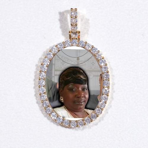 3D Oval Custom Picture Pendant