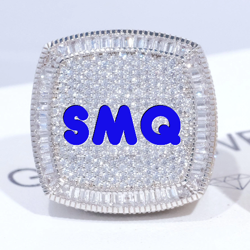 CUSTOM LETTER 3D ICED RING
