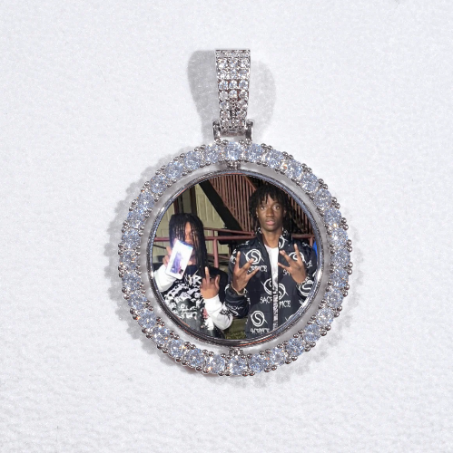 3D Spinning 2-Faced Custom Picture Pendant