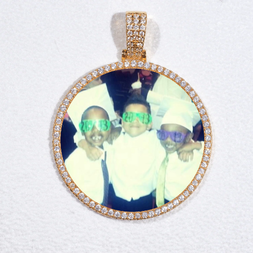 MEDIUM 3D CIRCLE CUSTOM PICTURE PENDANT