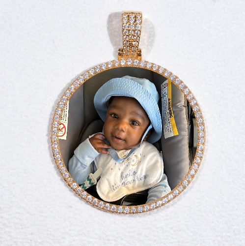 MEDIUM 3D CIRCLE CUSTOM PICTURE PENDANT