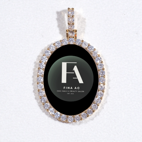 3D Oval Custom Picture Pendant
