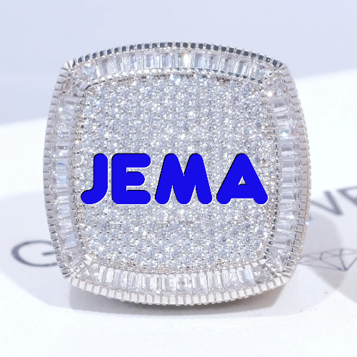 CUSTOM LETTER 3D ICED RING