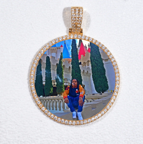 MEDIUM 3D CIRCLE CUSTOM PICTURE PENDANT
