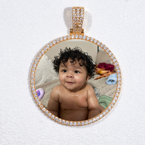 MEDIUM 3D CIRCLE CUSTOM PICTURE PENDANT