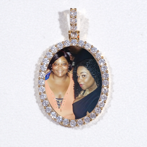 3D Oval Custom Picture Pendant