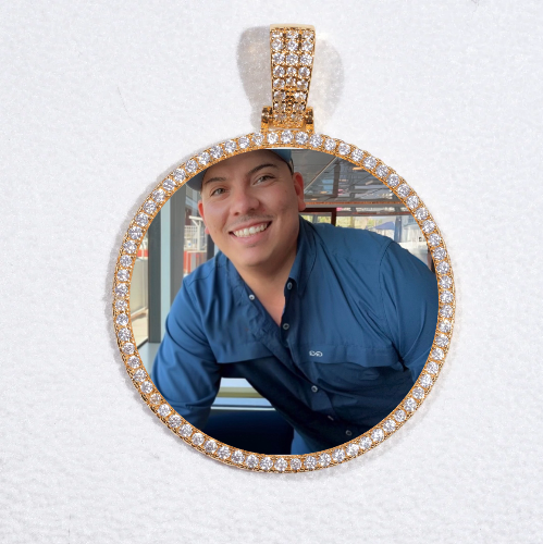MEDIUM 3D CIRCLE CUSTOM PICTURE PENDANT