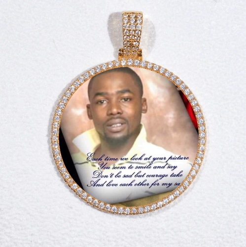 MEDIUM 3D CIRCLE CUSTOM PICTURE PENDANT