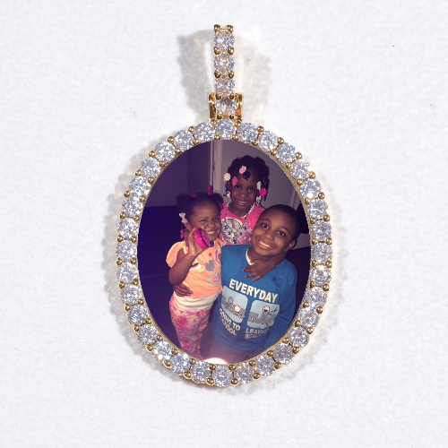 3D Oval Custom Picture Pendant
