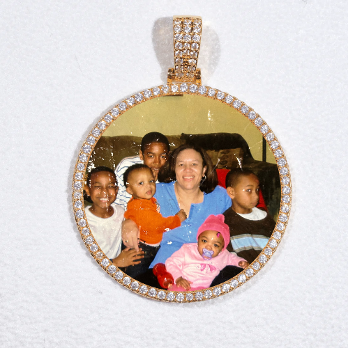MEDIUM 3D CIRCLE CUSTOM PICTURE PENDANT