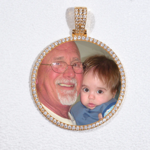 MEDIUM 3D CIRCLE CUSTOM PICTURE PENDANT