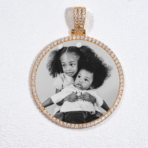 MEDIUM 3D CIRCLE CUSTOM PICTURE PENDANT