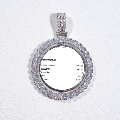 3D Spinning 2-Faced Custom Picture Pendant