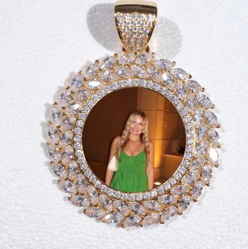 Large 3D Wheat Ear Custom Picture Pendant