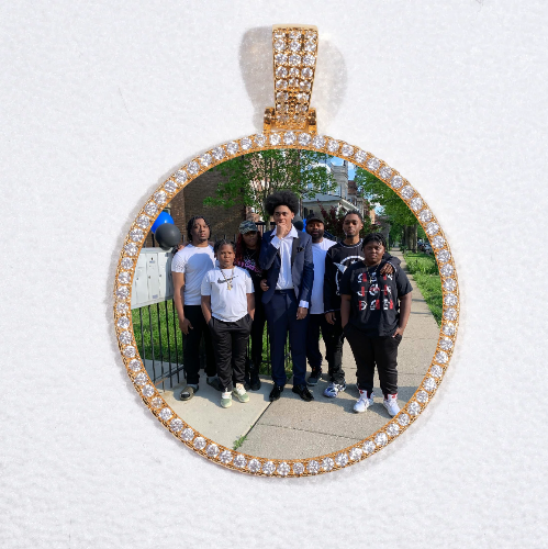 MEDIUM 3D CIRCLE CUSTOM PICTURE PENDANT
