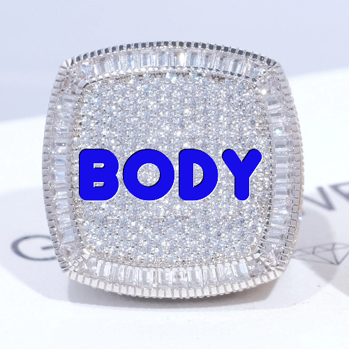 CUSTOM LETTER 3D ICED RING