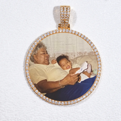 MEDIUM 3D CIRCLE CUSTOM PICTURE PENDANT