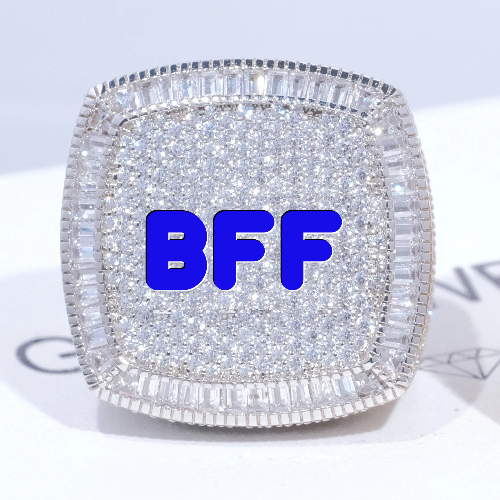 CUSTOM LETTER 3D ICED RING