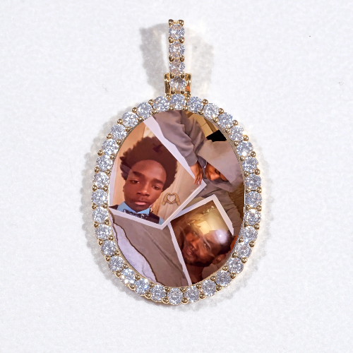 3D Oval Custom Picture Pendant