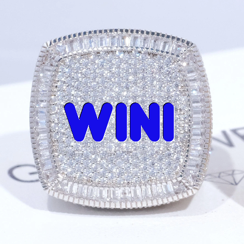 CUSTOM LETTER 3D ICED RING