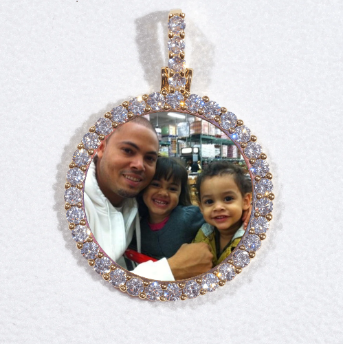 3D CIRCLE CUSTOM PICTURE PENDANT SMALL SIZE