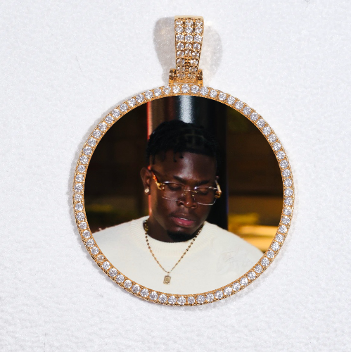 MEDIUM 3D CIRCLE CUSTOM PICTURE PENDANT