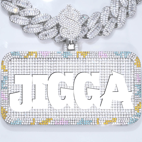 CUSTOM LETTER NECKLACE 3D COLORFUL SQUARE